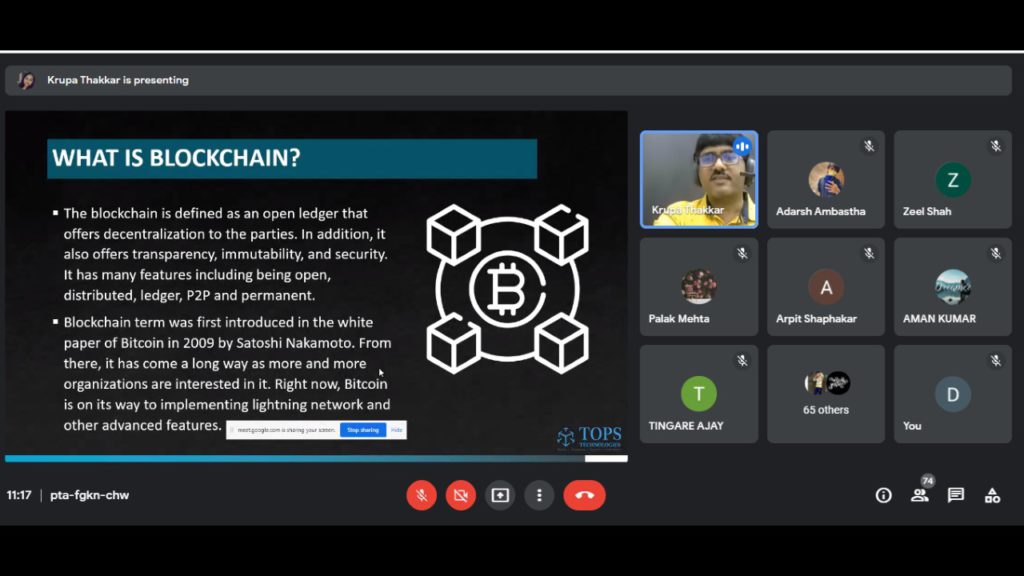 webinar on Blockchain technology (1)