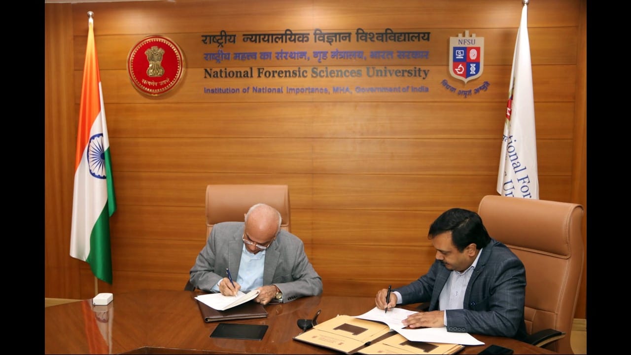 WMoU Signing ceremony with National Forensic Science University (NFSU) Gandhinagar (2)