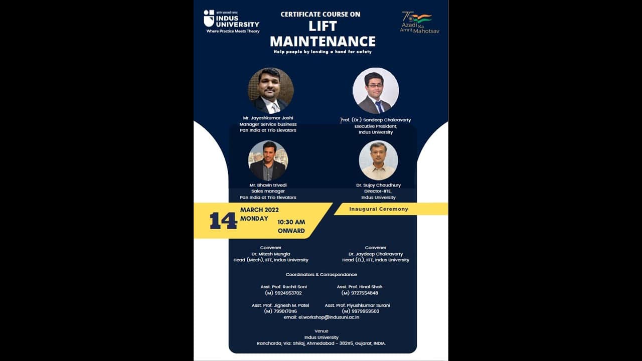 Certificate Course on Lift Maintenance March 2022