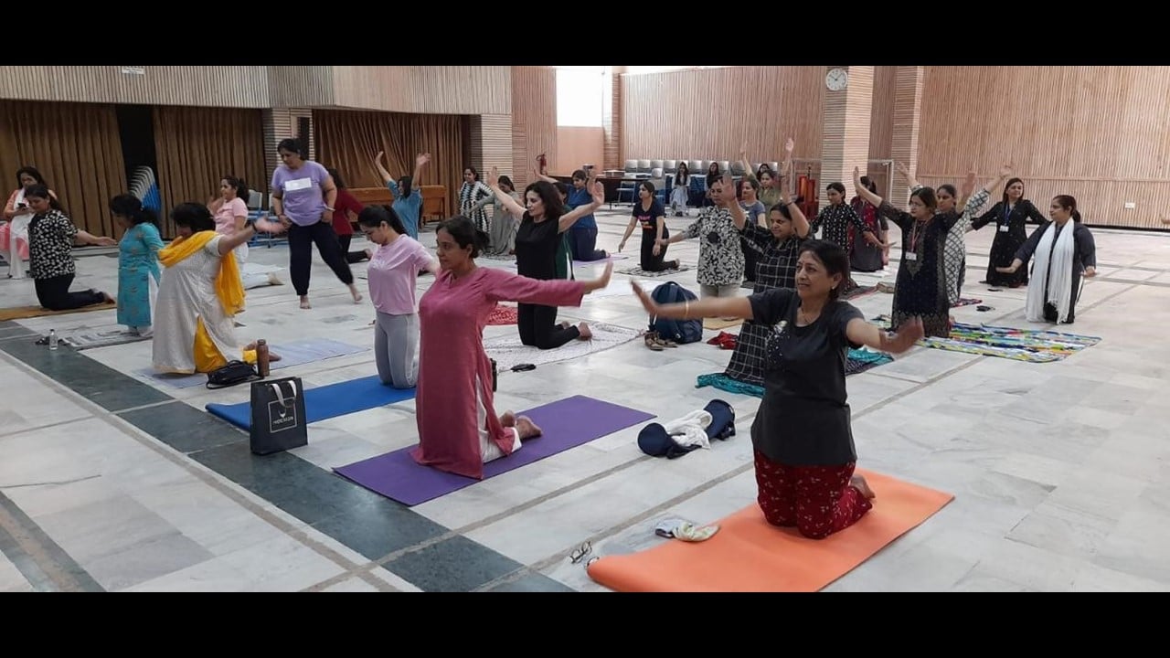 Yoga Session by Ms Kinjal Shah – To strengthen physical and mental health