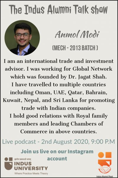 Anmol Modi - Alumni Talk Show - 2 Aug 2020B