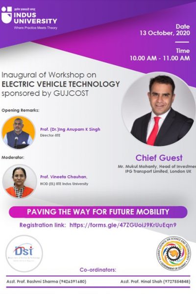 Workshop on Electric Vehicle Tech 13 Oct 2020 Poster
