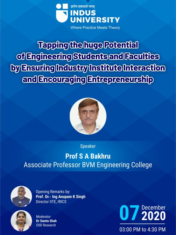 Expert session by Prof. Bakhru on 7th Dec 2020