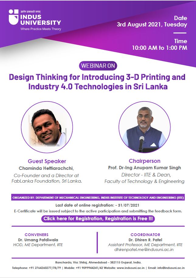 Webinar on design thinking - 3 aug 2021