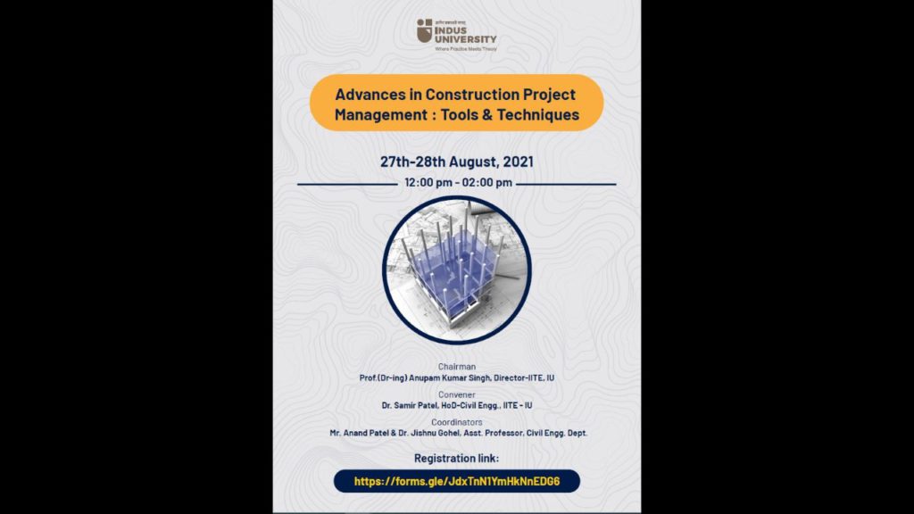 Workshop on Advances in Construction Project Management Tools & Techniques2